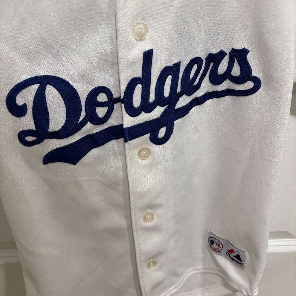 Boys Majestic MLB Majestic Los Angeles Dodgers Nomar Garciaparra Baseball Jersey - Picture 2 of 4